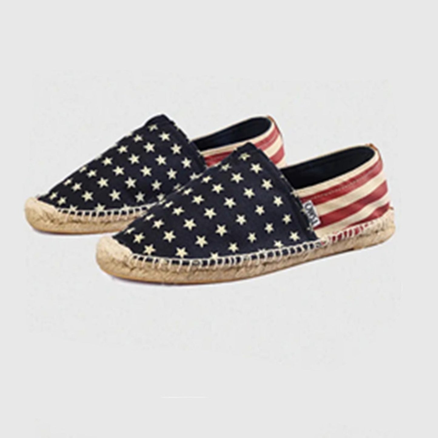 Brienne - Espadrilles Rayées en Toile Éraflée
