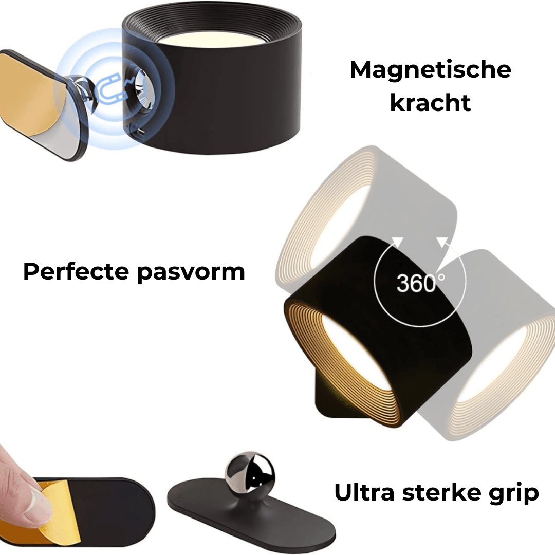 FlexiBeam - Applique murale rechargeable 360°