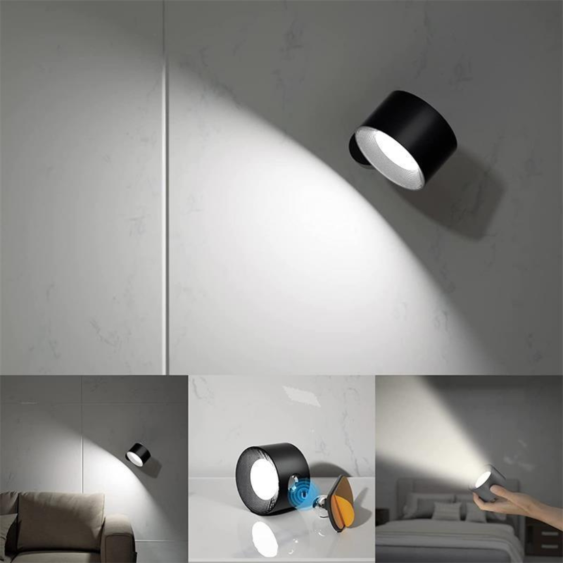 FlexiBeam - Applique murale rechargeable 360°