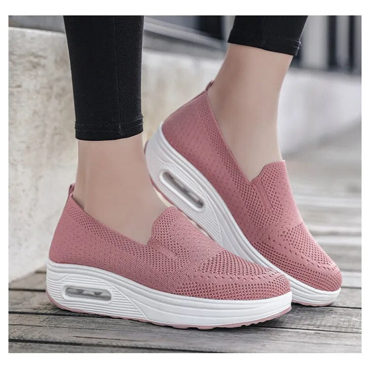 Lina - Chaussures Slip-On en Maille Airstep