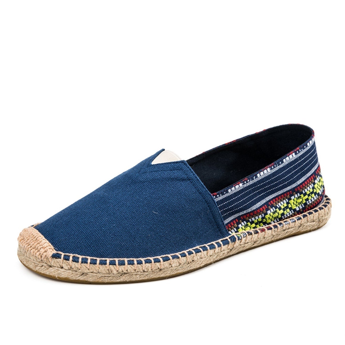 Brienne - Espadrilles Rayées en Toile Éraflée