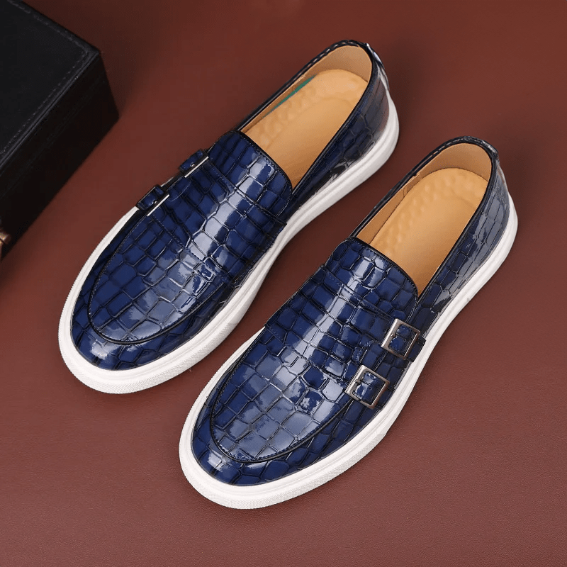 Victor - Mocassins avec Détail en Cuir et Motif Crocodile