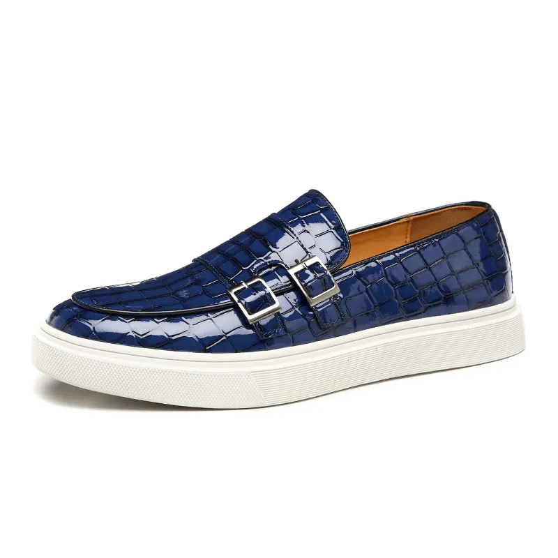 Victor - Mocassins avec Détail en Cuir et Motif Crocodile