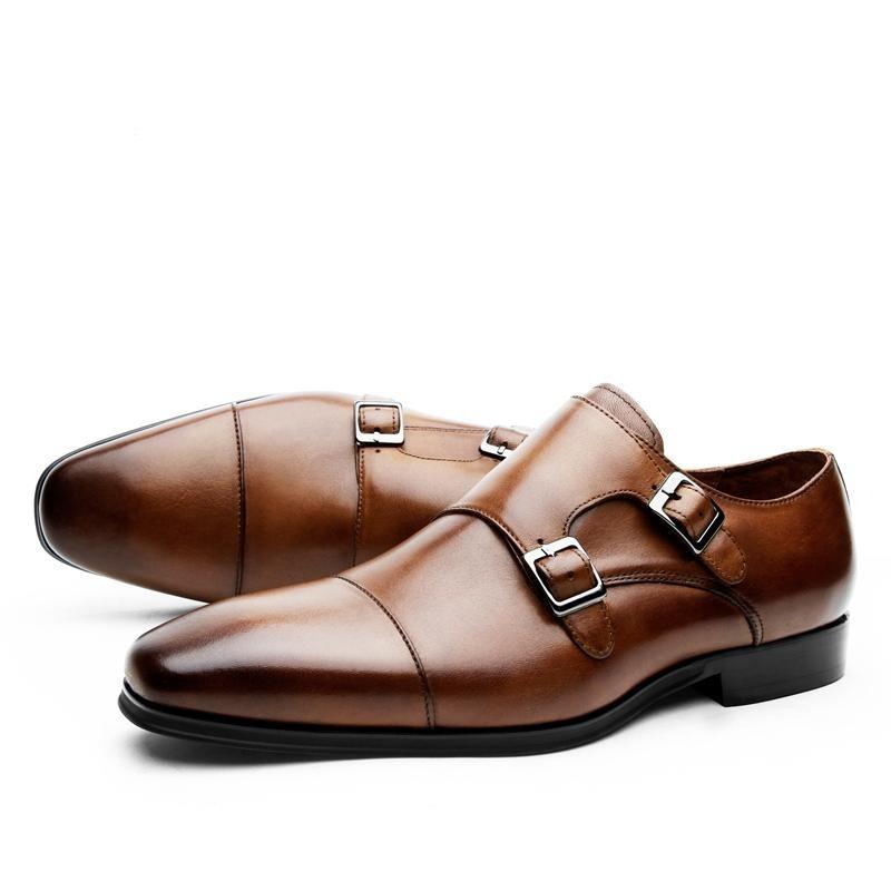 Malakai - Chaussures Oxford en Cuir à Boucle Double