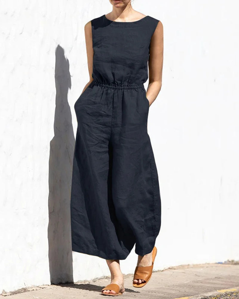 Jumpsuit Sarah - Sans manches, jambes larges