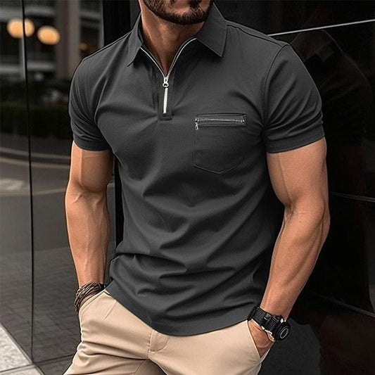 Polo homme en coton bio à manches longues