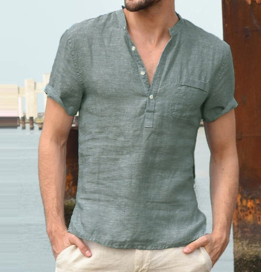 Andy - Chemise élégante en lin pour hommes