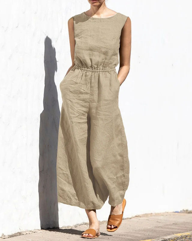 Jumpsuit Sarah - Sans manches, jambes larges