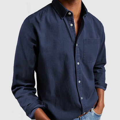 Chemise Décontractée en Coton Doux pour Hommes