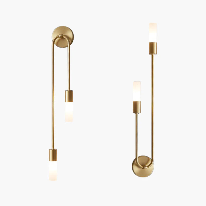 Applique LED Moderne Meza, 2 Lumières, Or - Élégance pour Salon