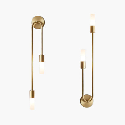 Applique LED Moderne Meza, 2 Lumières, Or - Élégance pour Salon