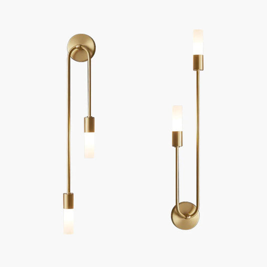 Applique LED Moderne Meza, 2 Lumières, Or - Élégance pour Salon