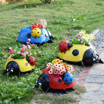 Pot de Fleurs Coloré Coccinelle - Élégance Naturelle