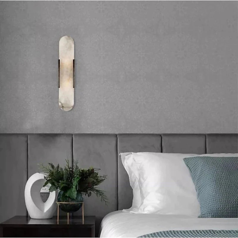 Applique Murale LED Noir/Doré - Élégance Métal/Dolomite