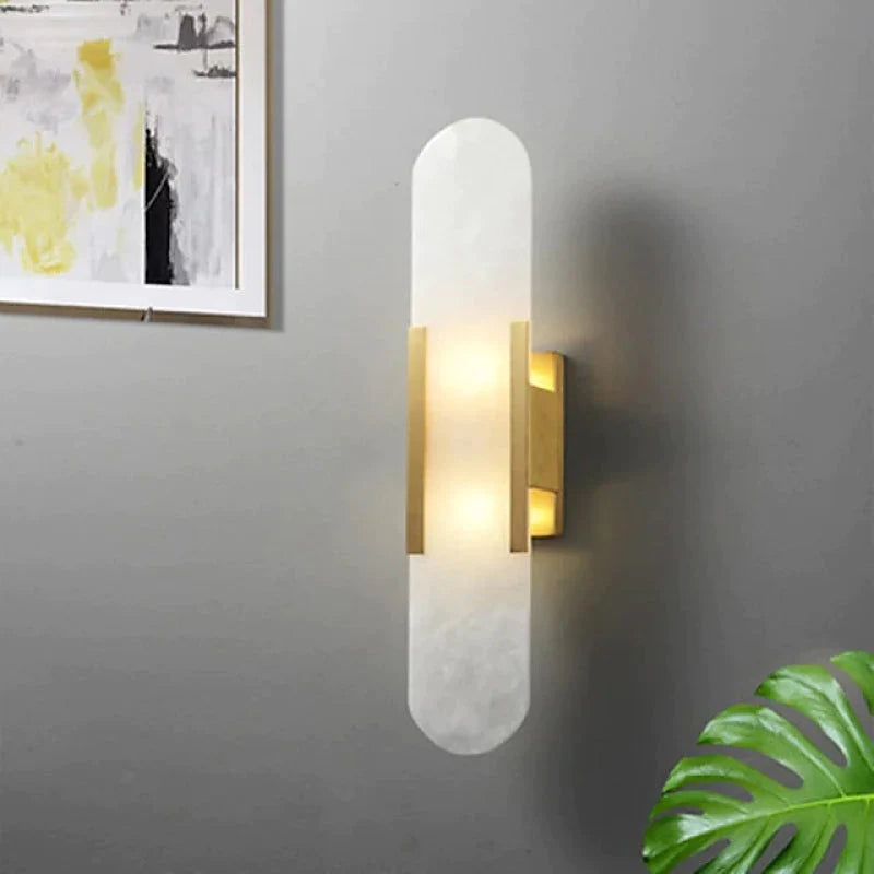 Applique Murale LED Noir/Doré - Élégance Métal/Dolomite