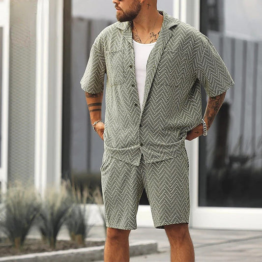 Ensemble d'Été en Coton pour Hommes élégant