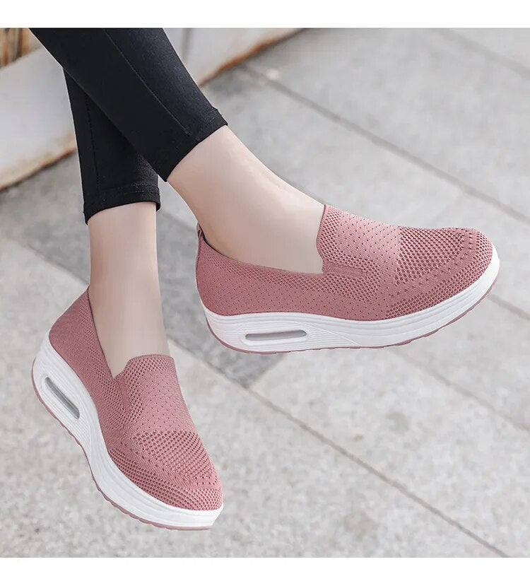 Lina - Chaussures Slip-On en Maille Airstep