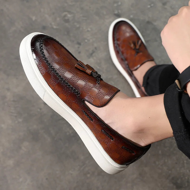 Harris – Mocassins à Carreaux Classiques pour Hommes