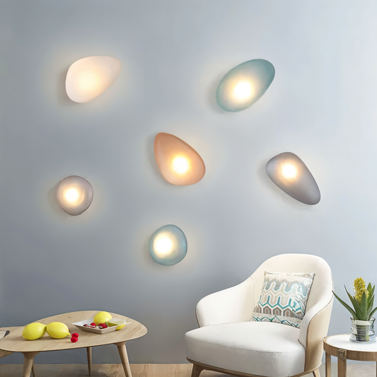 Applique LED Nordique en Verre PebbleHue - Élégance et Économie d'Énergie