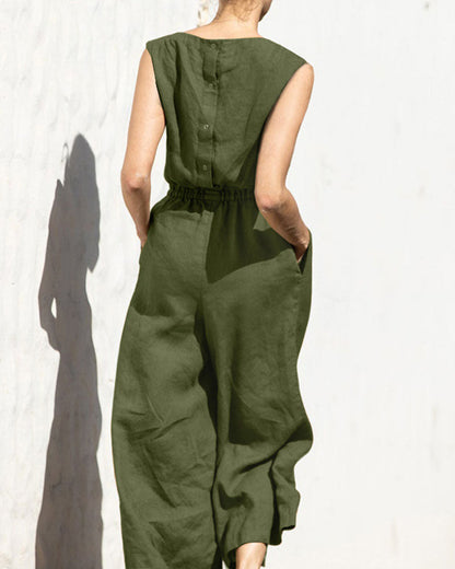 Jumpsuit Sarah - Sans manches, jambes larges