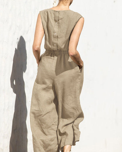 Jumpsuit Sarah - Sans manches, jambes larges