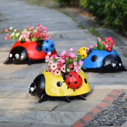 Pot de Fleurs Coloré Coccinelle - Élégance Naturelle