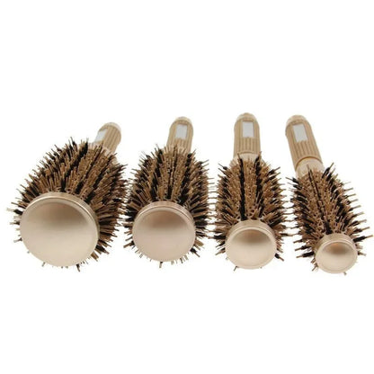 BlowOut Pro - Ensemble de brosses rondes en poils de sanglier ioniques pour un coiffage de qualité salon