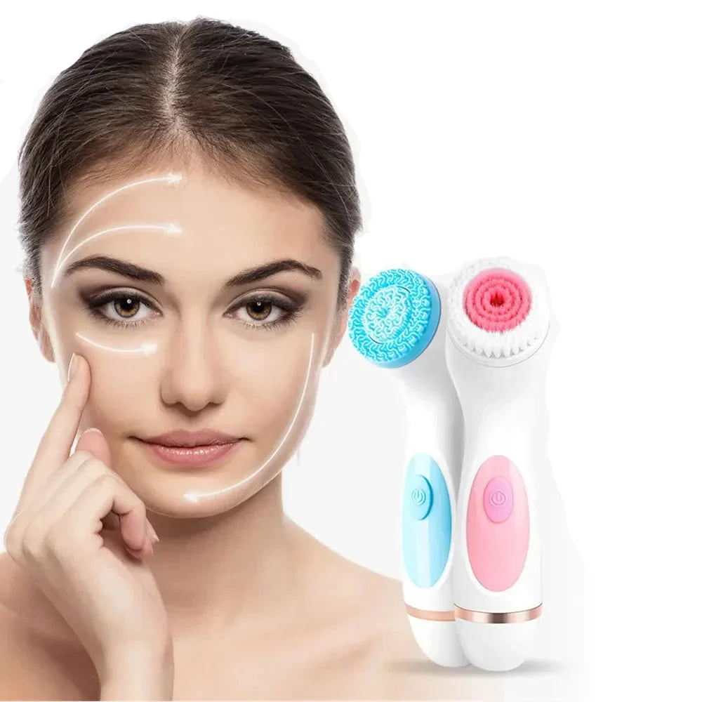 GlowSonic - Nettoyeur Facial Sonique 3-en-1 & Système Spa