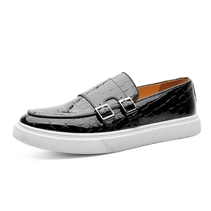 Victor - Mocassins avec Détail en Cuir et Motif Crocodile