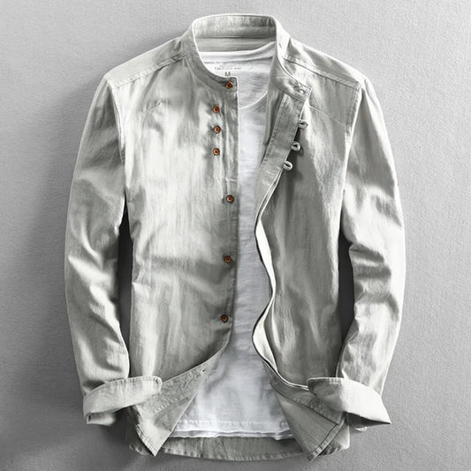 Chemise Homme Col Mandarin Classique Élégante