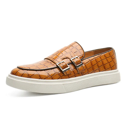 Victor - Mocassins avec Détail en Cuir et Motif Crocodile
