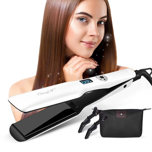 ThermoStyle - Lisseur de cheveux en céramique tourmaline avec affichage LCD