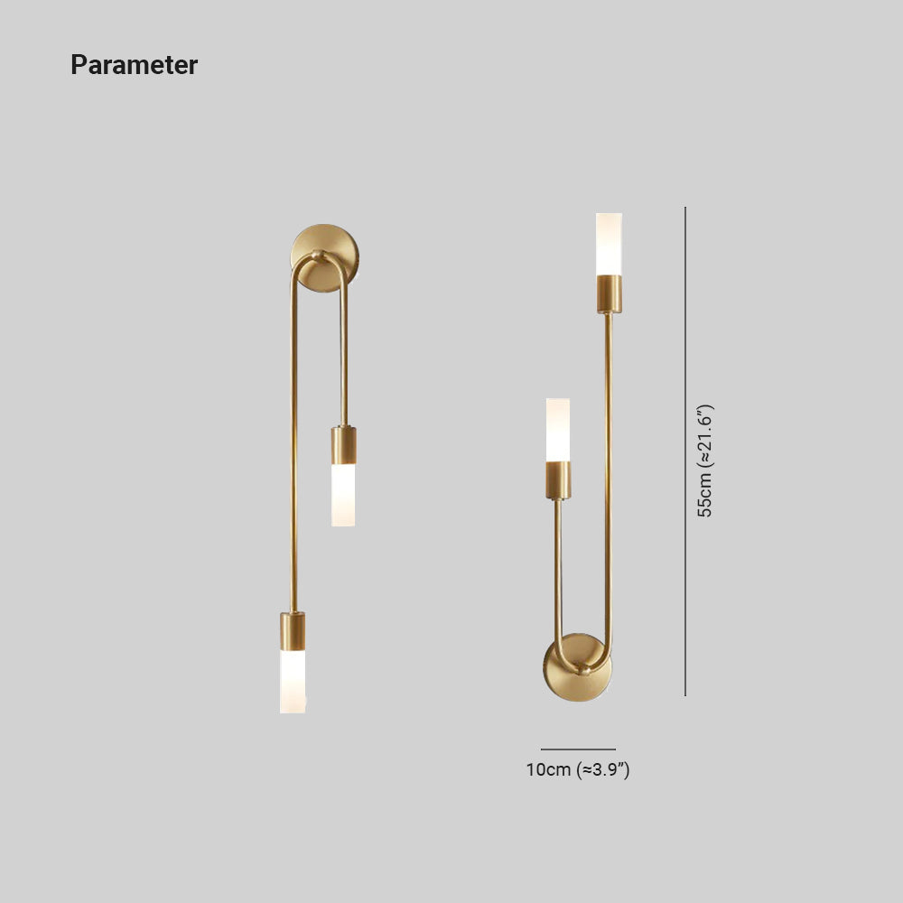 Applique LED Moderne Meza, 2 Lumières, Or - Élégance pour Salon