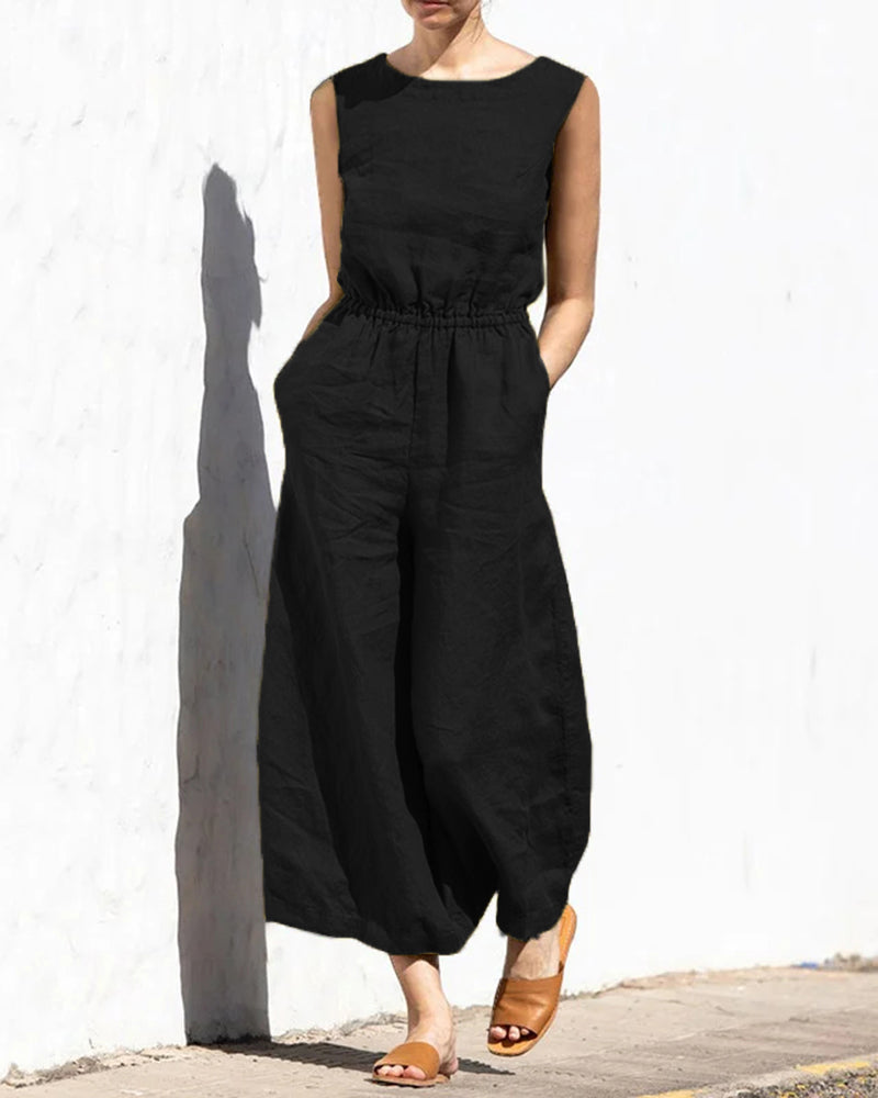 Jumpsuit Sarah - Sans manches, jambes larges