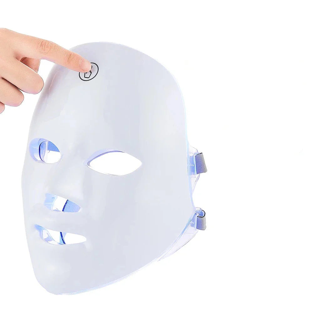 AgeGlow - Masque de thérapie LED 7 couleurs pour le lifting et l'éclaircissement du visage