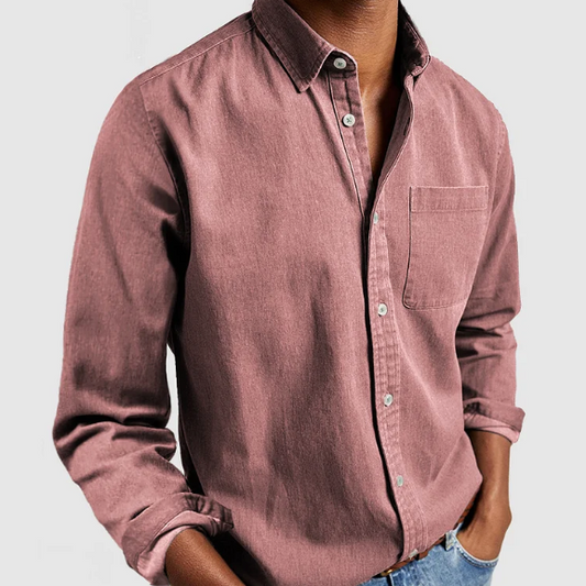 Chemise Décontractée en Coton Doux pour Hommes