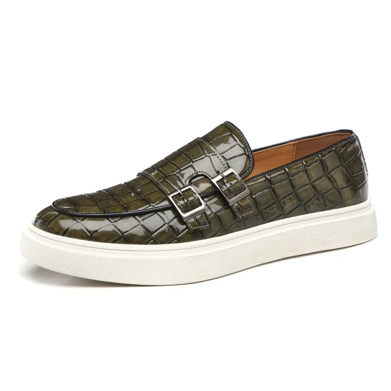 Victor - Mocassins avec Détail en Cuir et Motif Crocodile