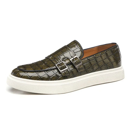 Victor - Mocassins avec Détail en Cuir et Motif Crocodile