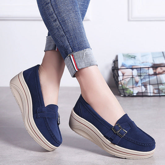 Olivia - Mocassins orthopédiques avec talon compensé
