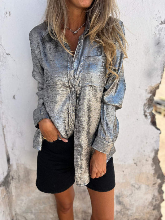 Blouse Métallique Élégante Britney