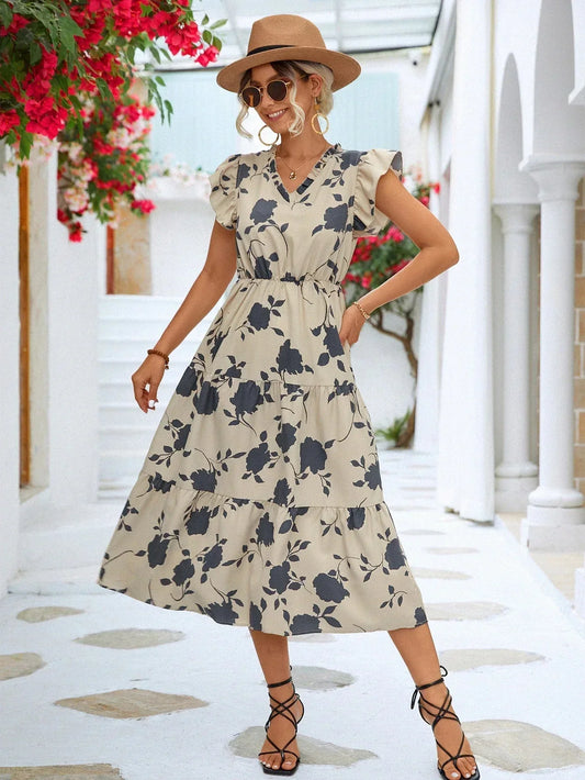 Robe A-line Fleurie Emma - Élégance et Confort