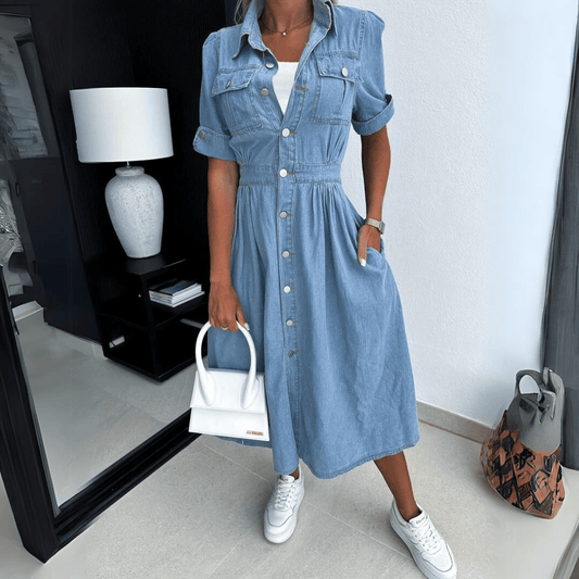 Robe Midi en Jean Rebekka - Élégance et Confort