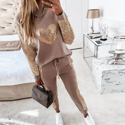 Ensemble Sanna : Pull & Jogging Paillettes Chic