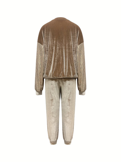 Ensemble Sanna : Pull & Jogging Paillettes Chic