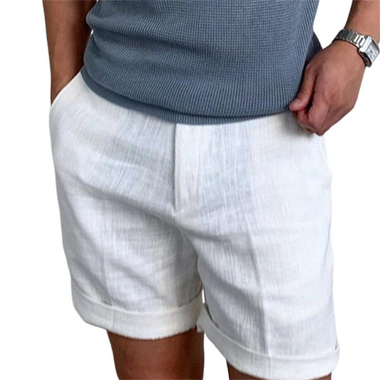 Shorts de Plage en Lin Vintage pour Hommes